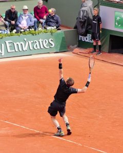 Andy Murray serving